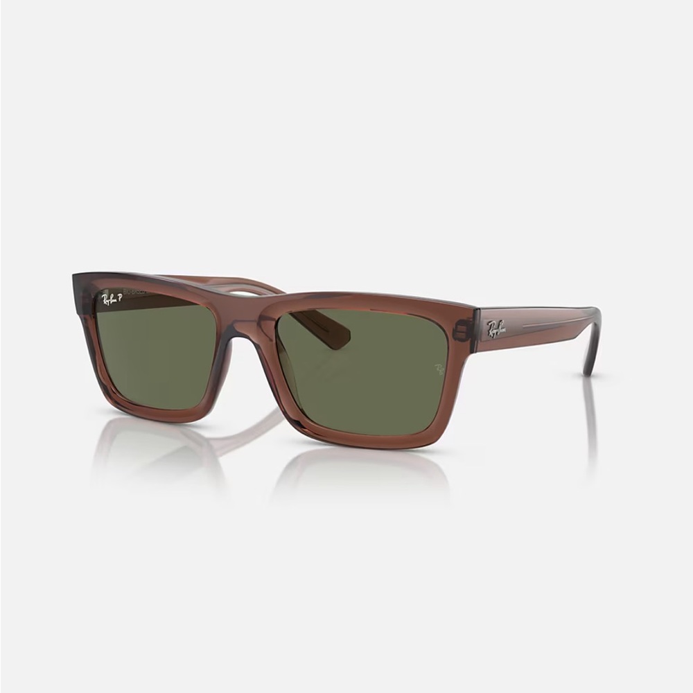 Ray-Ban Warren Bio Based Polished Transparent Brown Sunglasses